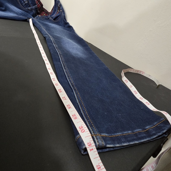 Vintage Mock Up Dark Denim Straight Leg Lined Jeans Size 30 - Picture 10 of 14